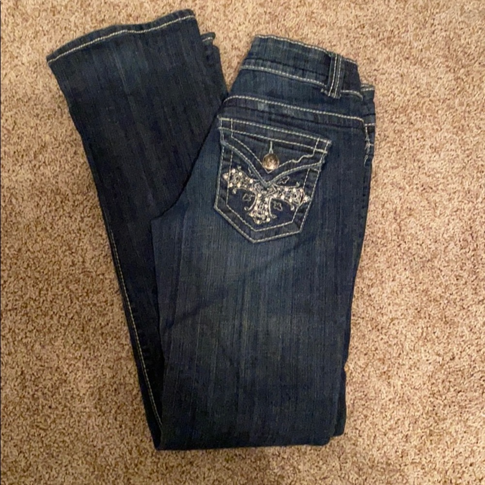 Like new!! Zipper Bootcut Jeans